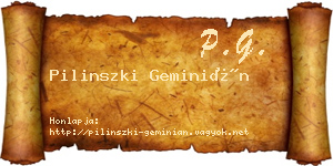 Pilinszki Geminián névjegykártya